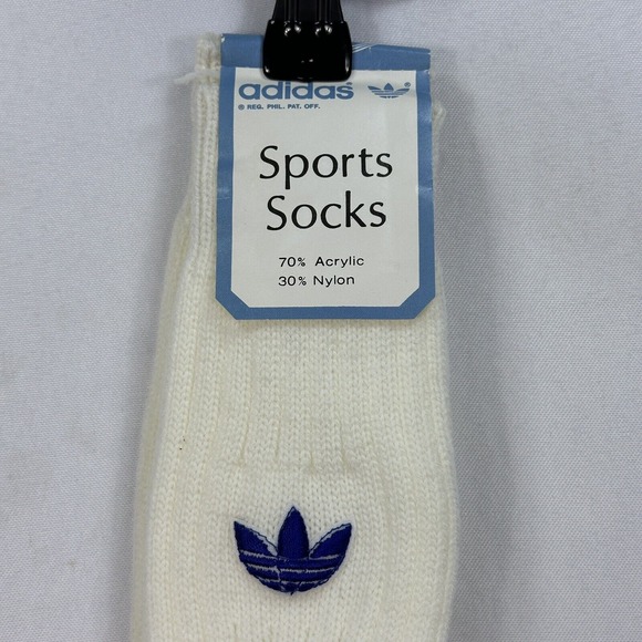 Adidas Vintage Sports Socks New Made‎ In Western-Germany Rare Unique Torsion NWT - Picture 4 of 6